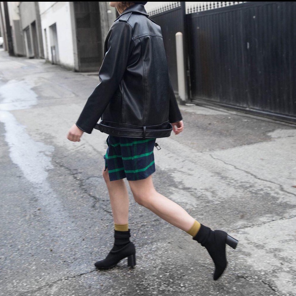 Oversized Faux Leather Long Jacket